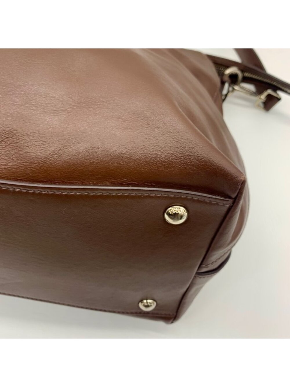 Prada Brown Cervo Leather Hobo Bag - Picture 8 of 16
